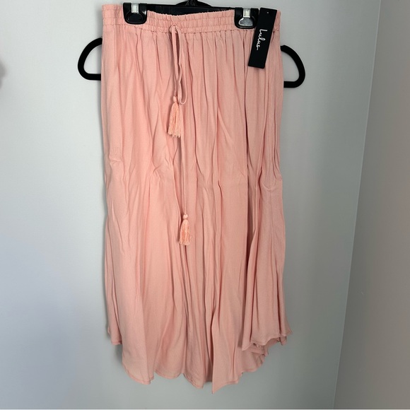 NWT Lulu’s Regatta Tassel Midi Skirt in blush - size Small - Picture 5 of 7